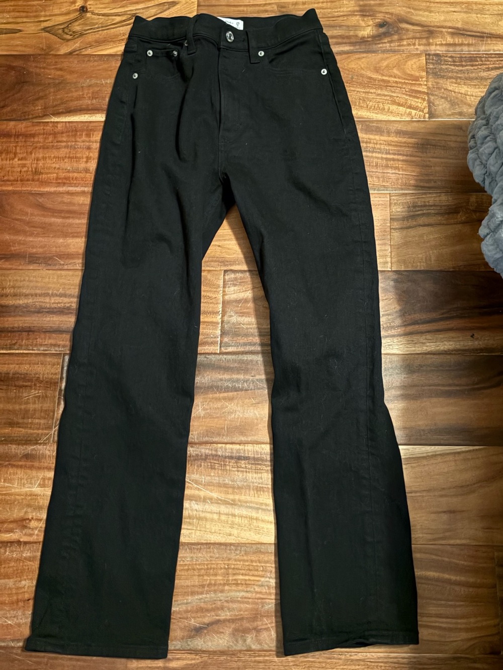 Abercrombie & Fitch Curve Love 90s Ankle Straight Jeans Black Wash Size 25 (758)
